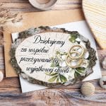 Ślubne podziękowania dla gości za przybycie