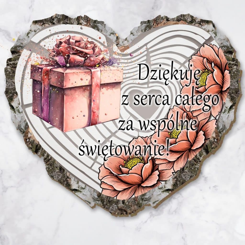 Podziękowanie z magnesem dla gości na urodziny