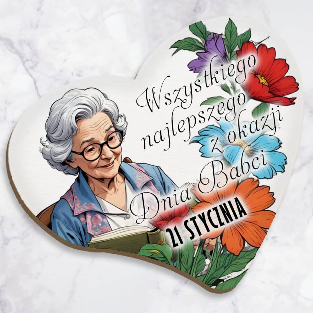 Magnes serduszko na Dzień Babci