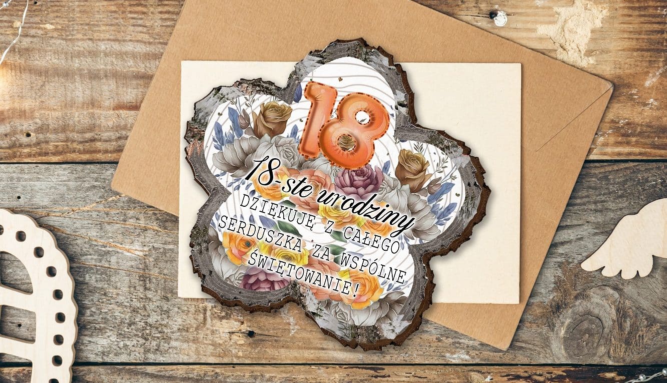 Podziękowanie dla gości na 18 urodziny