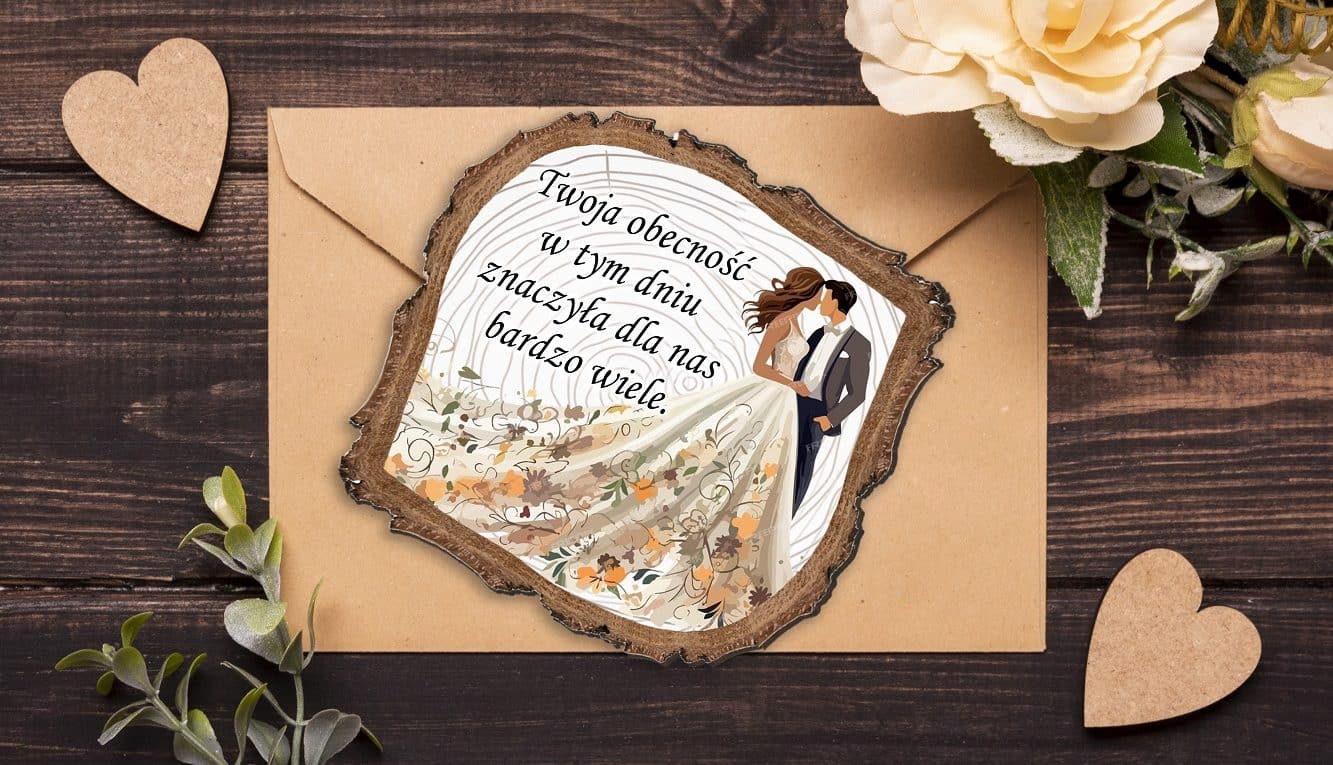 Rustykalne podziękowania dla gości weselnych