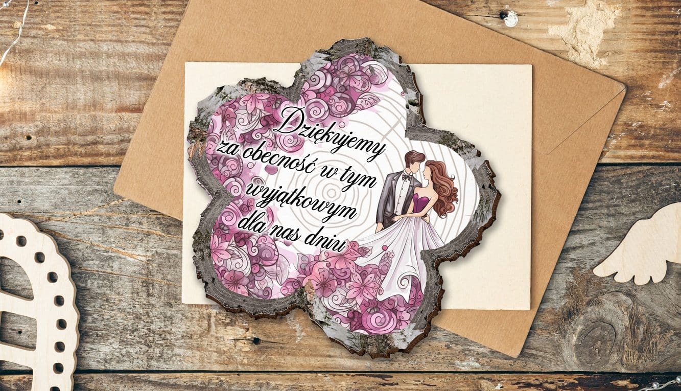 Podziękowania dla gości na wesele