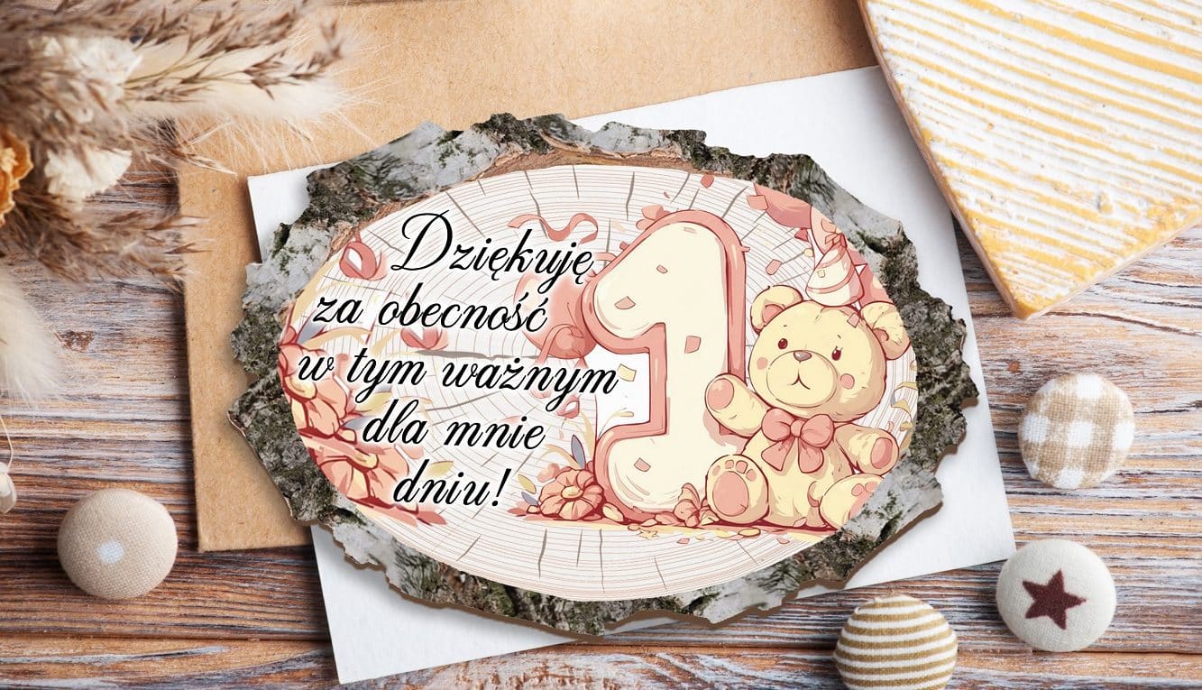 Podziękowanie na roczek dziecka