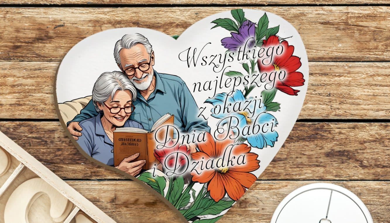 Serduszko na Dzień Babci i Dziadka